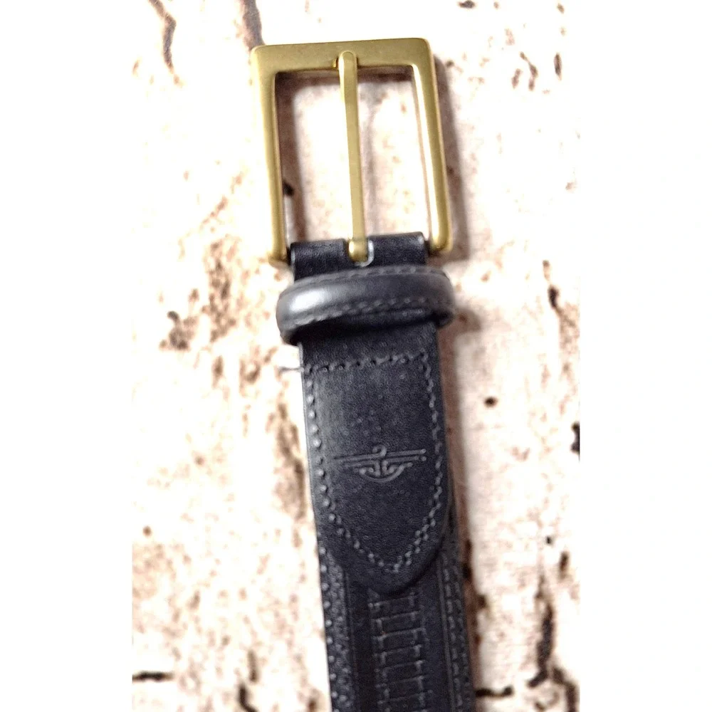 Dockers Wide Black Genuine Leather Dress Belt - Men's Size‎ 38